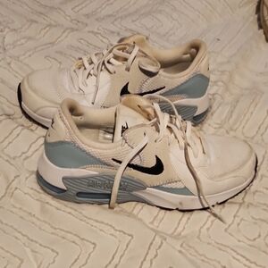 Nike Women's Air Max White and Light Blue Sneakers